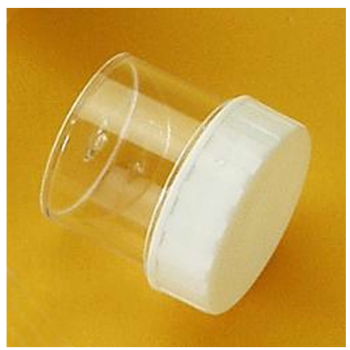 15 ml Kunststoffschraubdose klar PS mit Schraubverschluss weiß